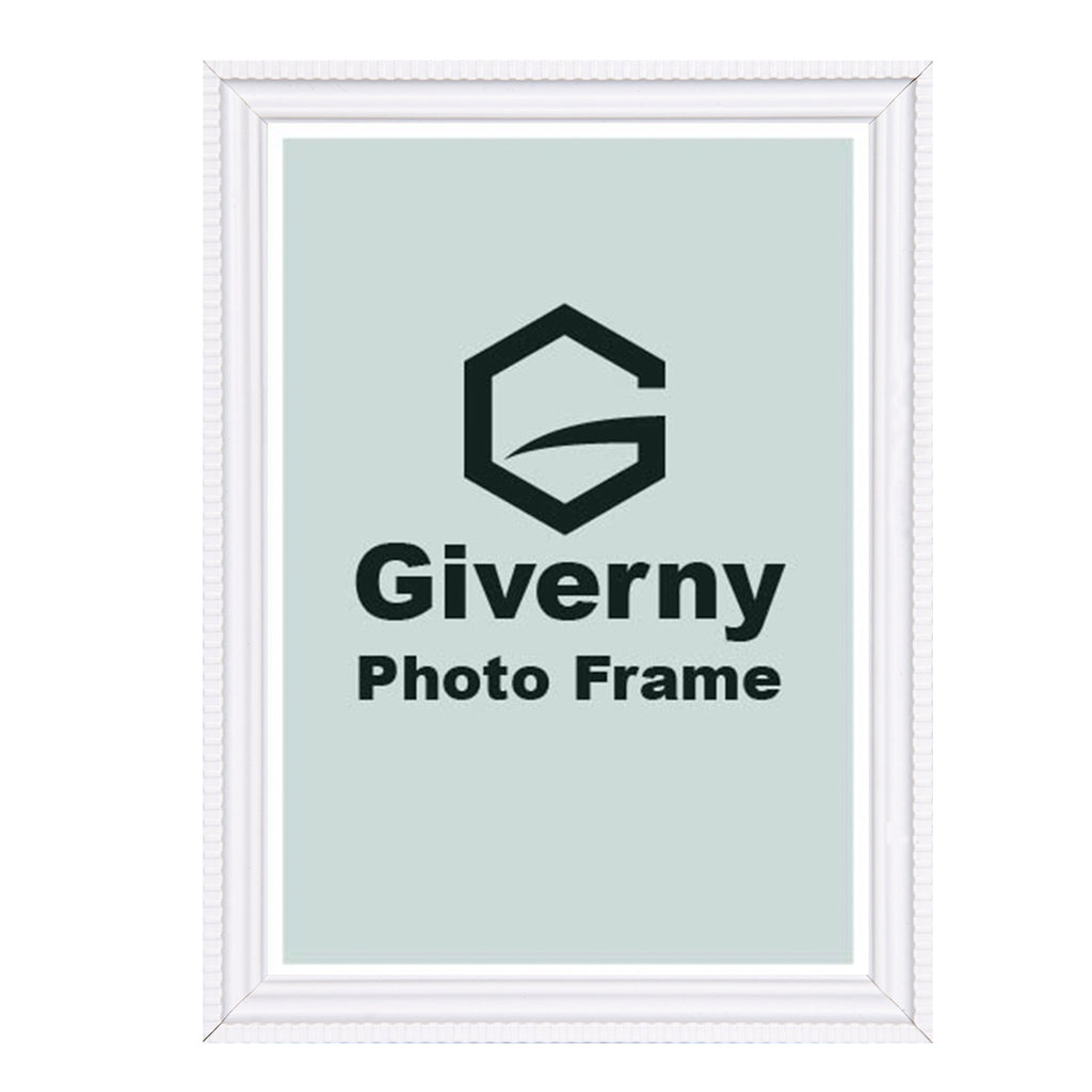 Giverny Picture Frame(5x7 White), 2-Pack Wall-Mounted or Desk Top Display, Ultra-Light Photo Frame with Plexiglass Panel for Weddings, Parties, Ceremonies, Living Rooms, Bedrooms