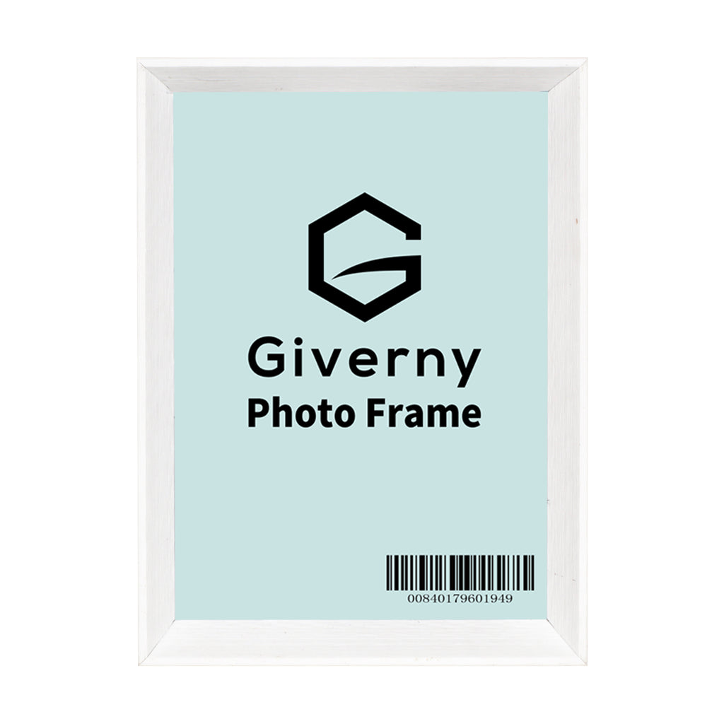 Giverny 5x7 Photo Picture Frames, Rustic White Photo Frames, Tabletop or Wall Mounting Display for Home & Office Decor, Set of 6