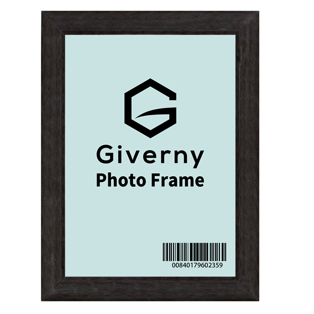 Giverny 5x7 Photo Picture Frames, Dark Grey Photo Frames, Tabletop or Wall Mounting Display for Home & Office Decor, Set of 4