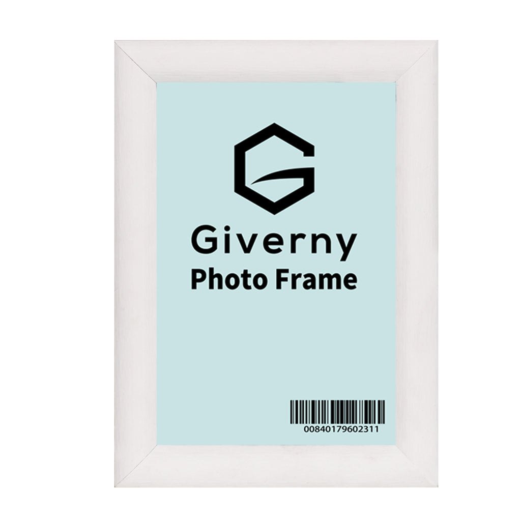 Giverny 4x6 Photo Picture Frames, White Photo Frames, Tabletop or Wall Mounting Display for Home & Office Decor, Set of 4