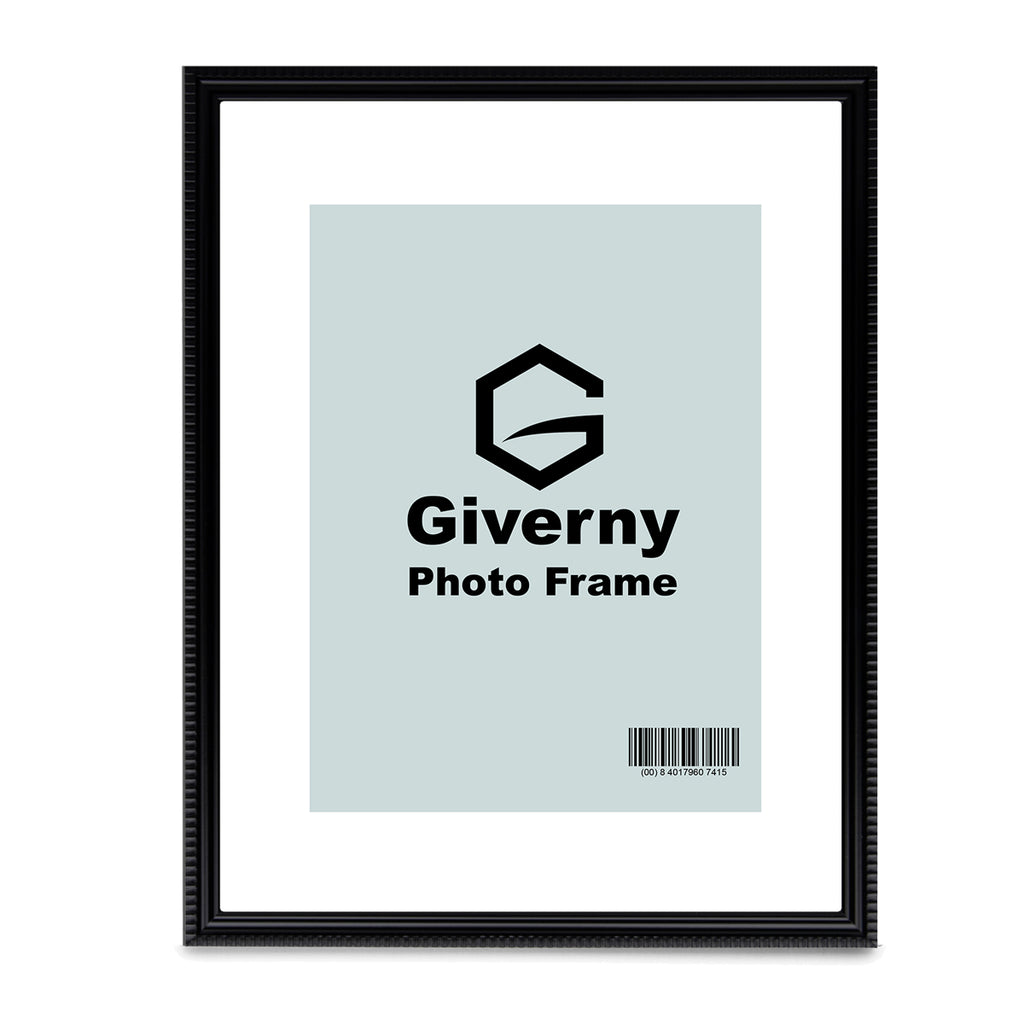 Giverny Picture Frame(8.5x11 Black), Wall-Mounted or Desk Top Display, Ultra-Light Photo Frame with Plexiglass Panel for Weddings, Parties, Ceremonies, Living Rooms, Bedrooms