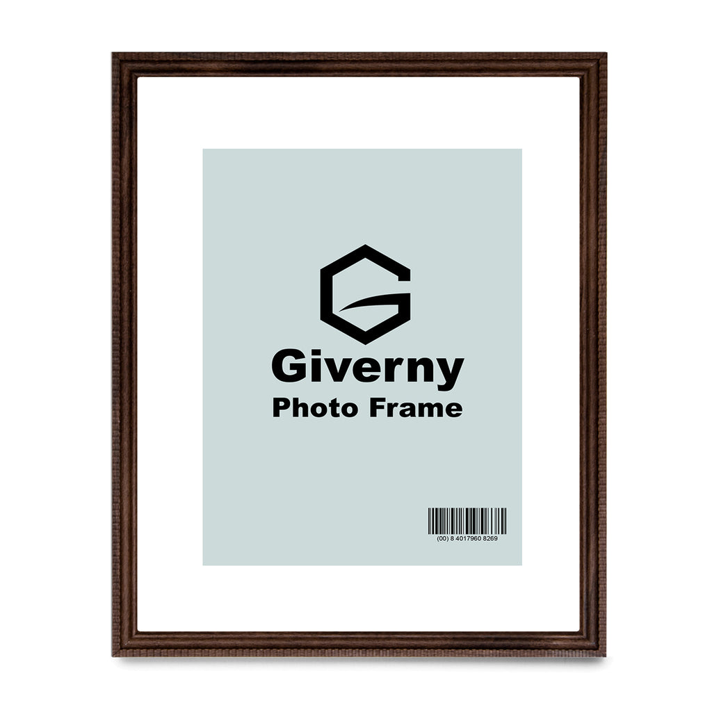 Giverny Picture Frame(8.5x11 Brown), 2-Pack Wall-Mounted or Desk Top Display, Ultra-Light Photo Frame with Plexiglass Panel for Weddings, Parties, Ceremonies, Living Rooms, Bedrooms